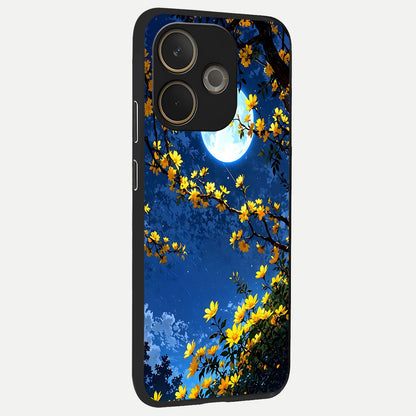  Golden Night Glow back cover For Oppo A5 Pro slim fit glass case with vibrant aesthetic design