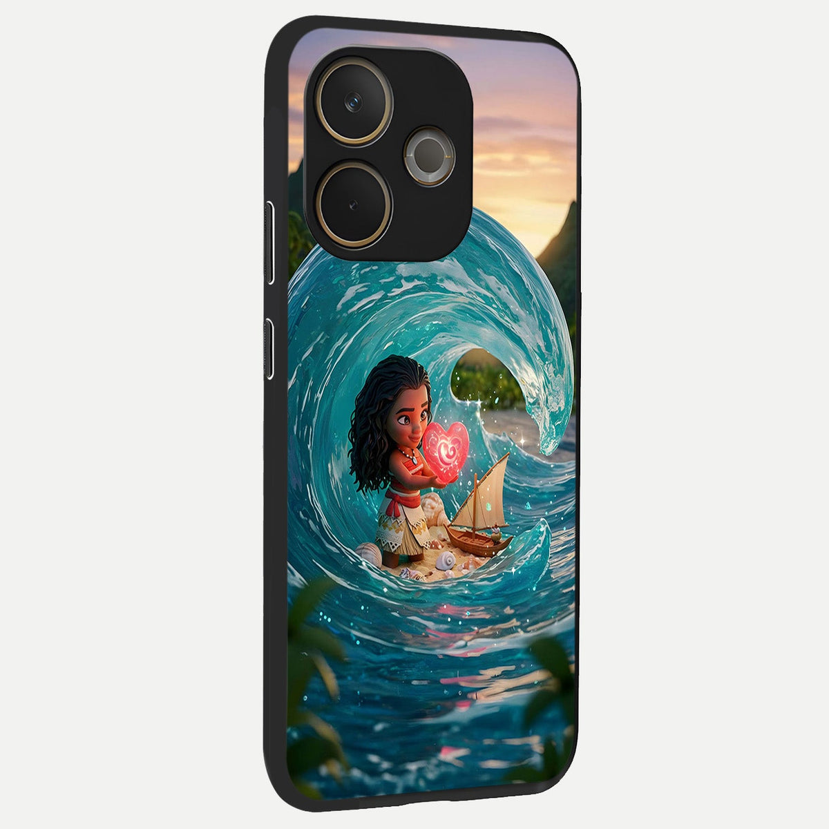  Heart of Ocean back cover For Oppo A5 Pro slim fit glass case with vibrant aesthetic design