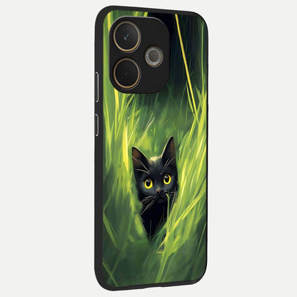 Hidden Cat Whisper back cover For Oppo A5 Pro slim fit glass case with vibrant aesthetic design