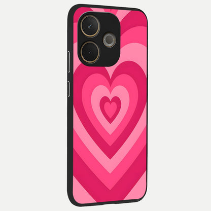  Layered Love Hearts back cover For Oppo A5 Pro slim fit glass case with vibrant aesthetic design