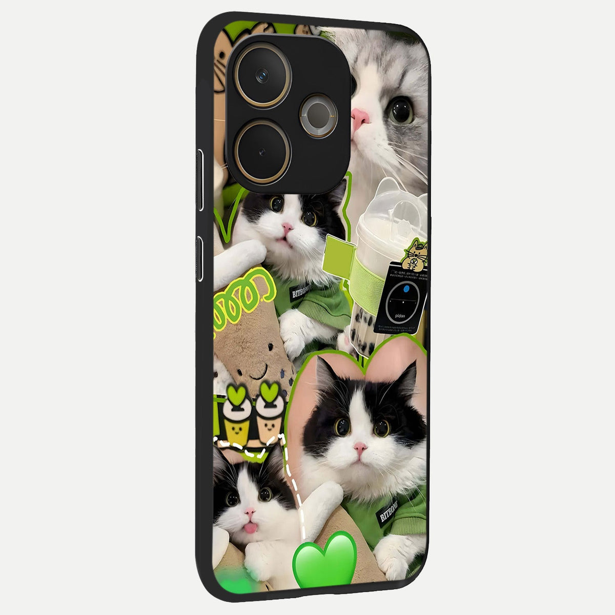  Matcha Cats Mood back cover For Oppo A5 Pro slim fit glass case with vibrant aesthetic design