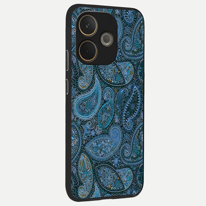  Midnight Paisley Glow back cover For Oppo A5 Pro slim fit glass case with vibrant aesthetic design