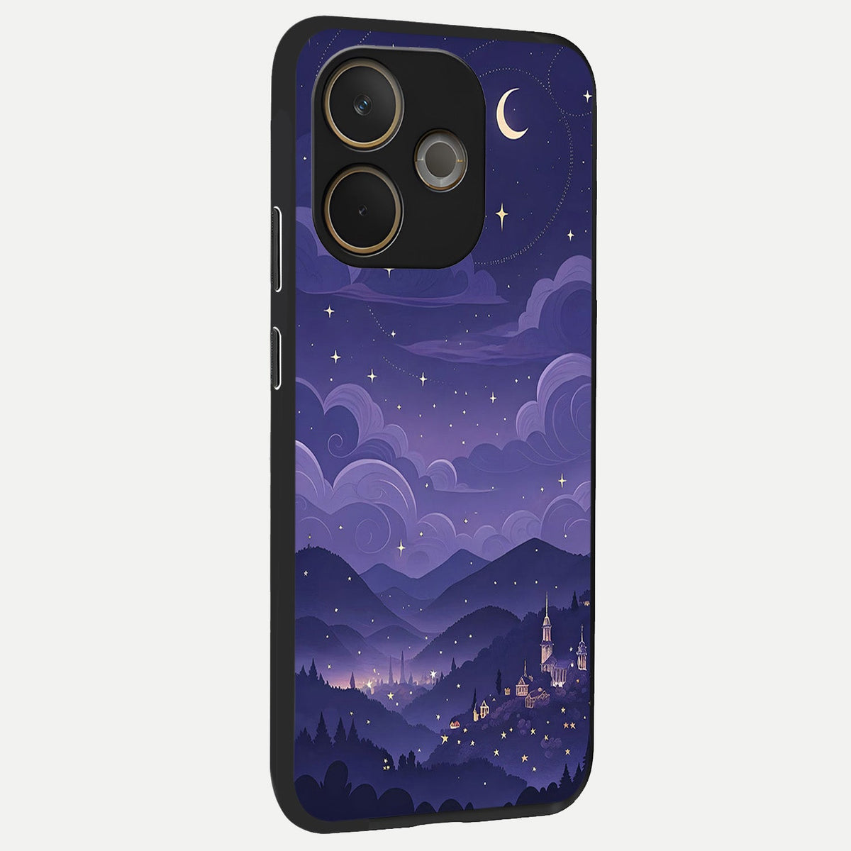  Minimal Night View back cover For Oppo A5 Pro slim fit glass case with vibrant aesthetic design