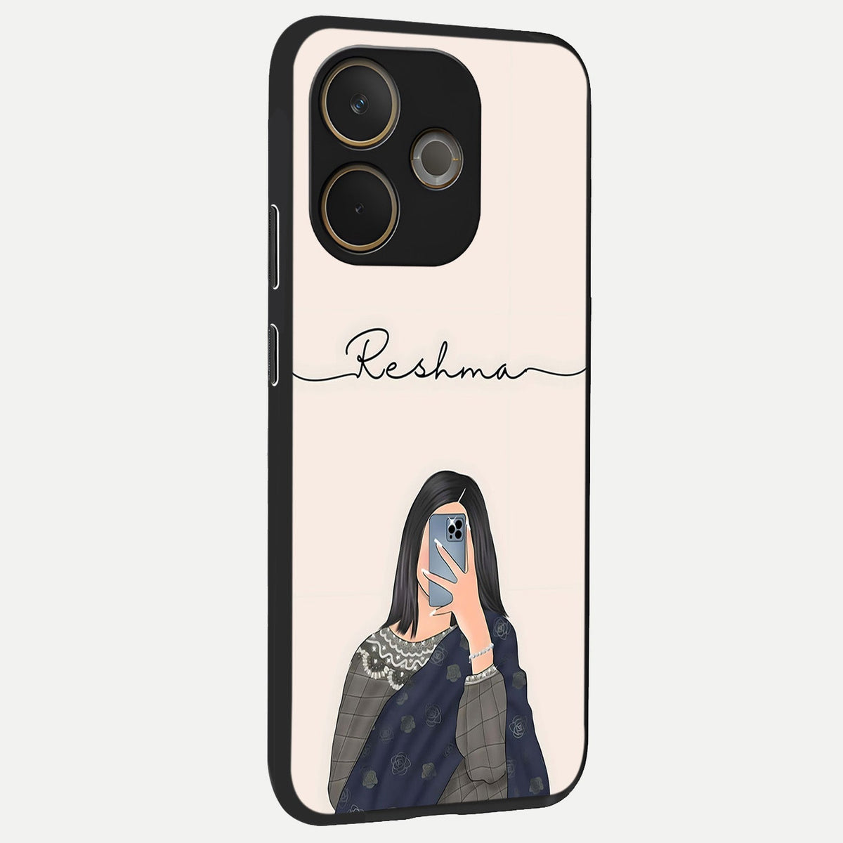  Mirror Mood Muse With Custom Name back cover For Oppo A5 Pro slim fit glass case with vibrant aesthetic design