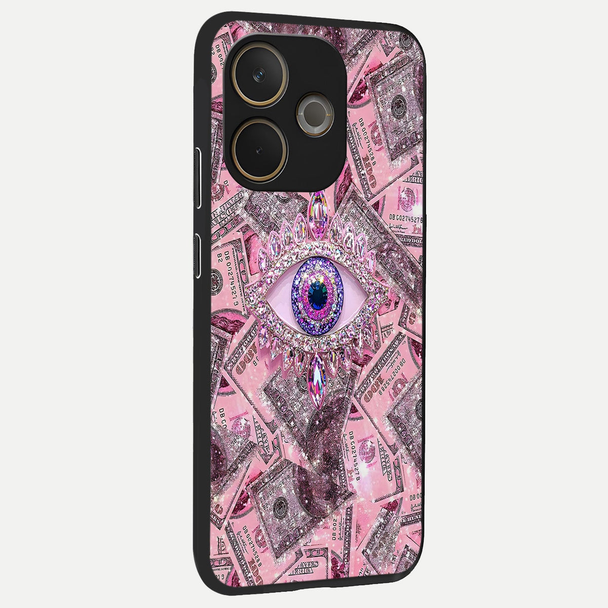  Money Eye Luxe back cover For Oppo A5 Pro slim fit glass case with vibrant aesthetic design