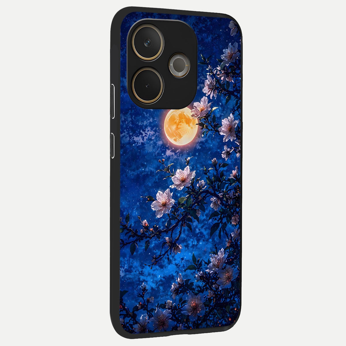  Moonlit Blossoms Night back cover For Oppo A5 Pro slim fit glass case with vibrant aesthetic design