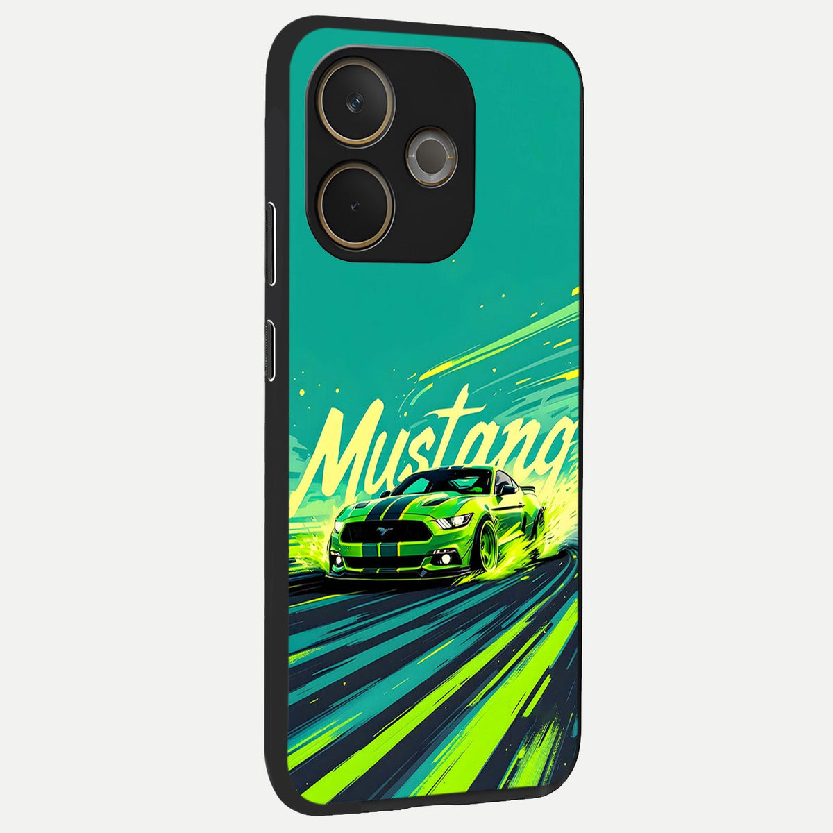  Mustang Bang back cover For Oppo A5 Pro slim fit glass case with vibrant aesthetic design