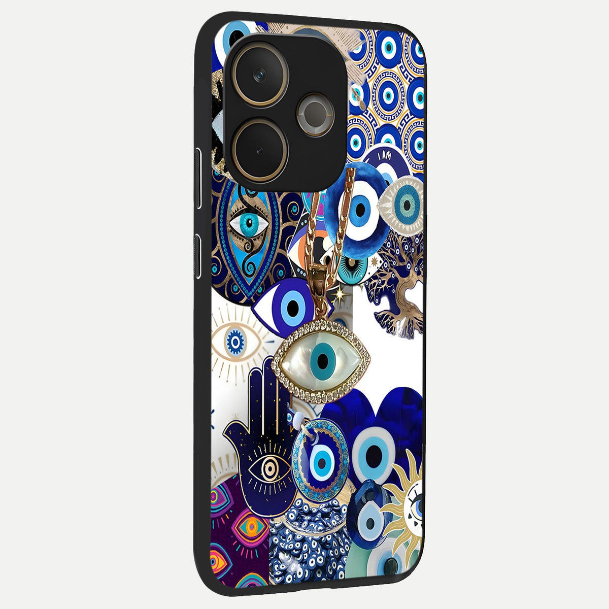  Mystic Charm Eye back cover For Oppo A5 Pro slim fit glass case with vibrant aesthetic design
