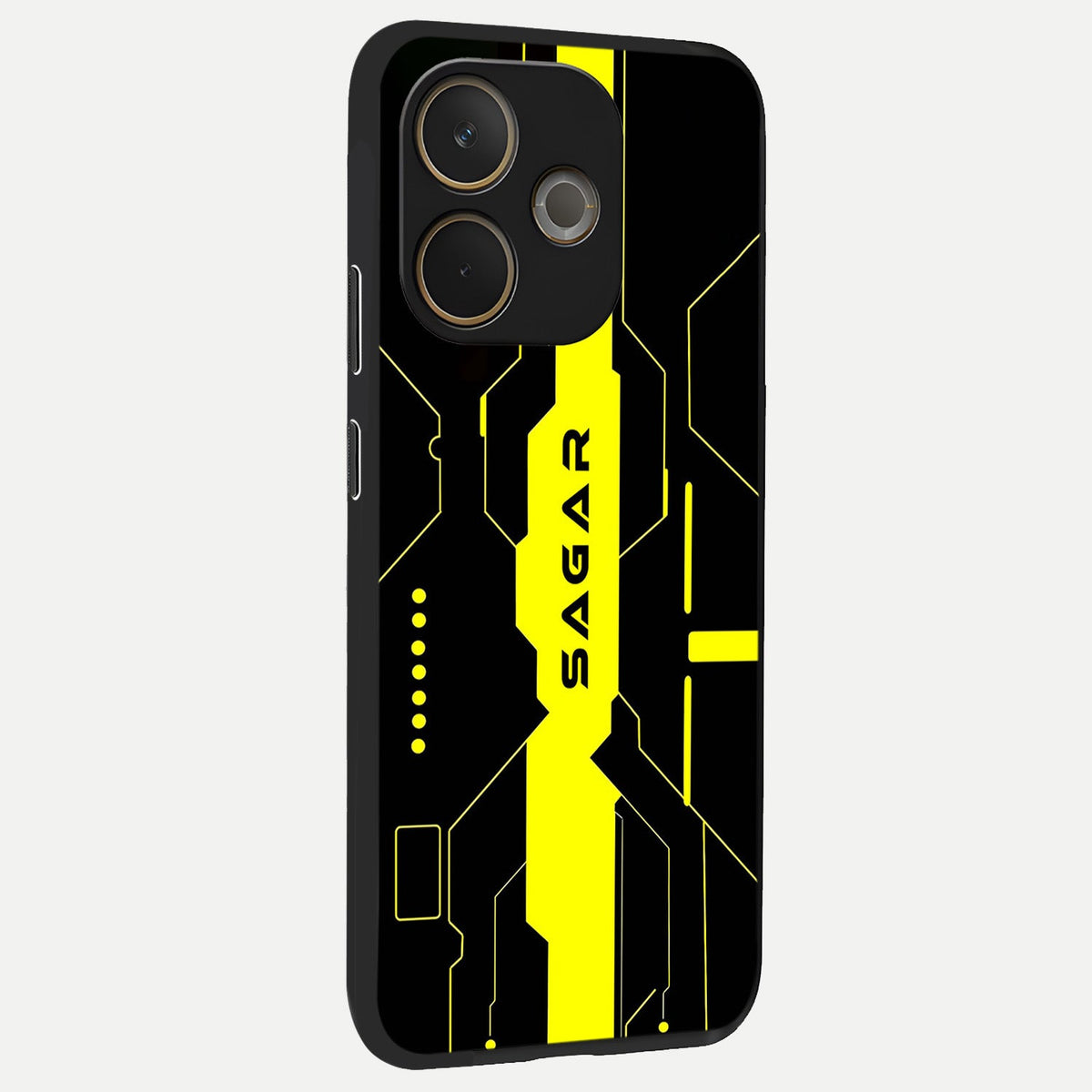  Neon CYBERPUNK Custom Name back cover For Oppo A5 Pro slim fit glass case with vibrant aesthetic design