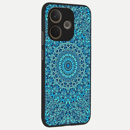  Ocean Bloom Mandala back cover For Oppo A5 Pro slim fit glass case with vibrant aesthetic design