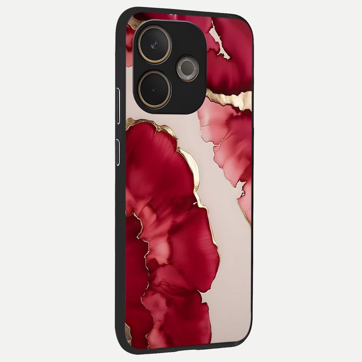  Pink And White Marble back cover For Oppo A5 Pro slim fit glass case with vibrant aesthetic design