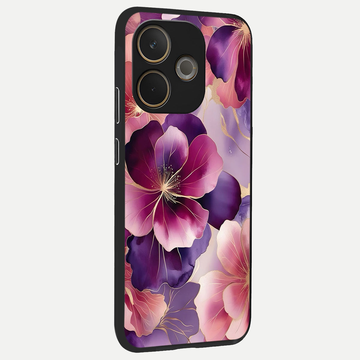 Pink Bouquet Florals back cover For Oppo A5 Pro slim fit glass case with vibrant aesthetic design