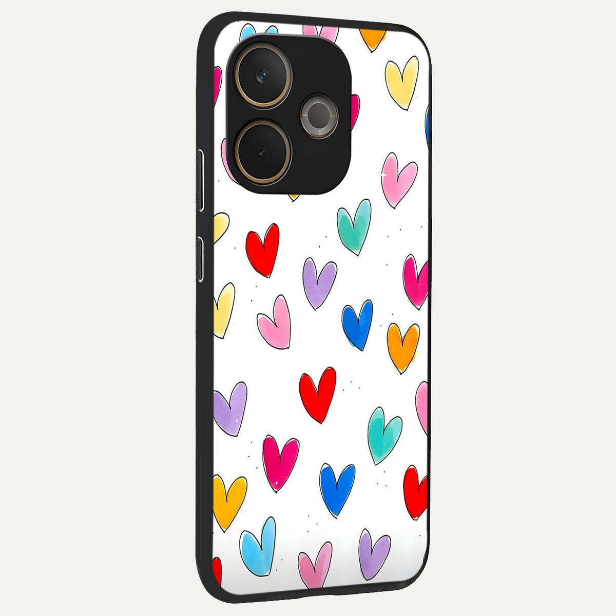 Playful Love Doodles back cover For Oppo A5 Pro slim fit glass case with vibrant aesthetic design