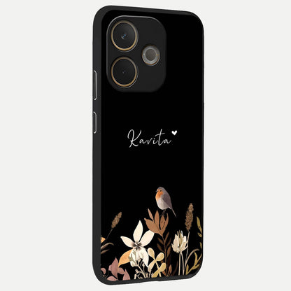  Quiet Garden Tune Custom Name back cover For Oppo A5 Pro slim fit glass case with vibrant aesthetic design