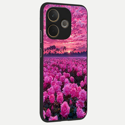  Rose Sunset Valley back cover For Oppo A5 Pro slim fit glass case with vibrant aesthetic design