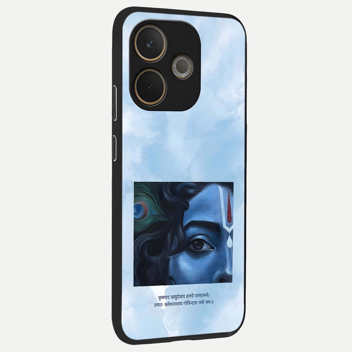  Spiritual Krishna back cover For Oppo A5 Pro slim fit glass case with vibrant aesthetic design