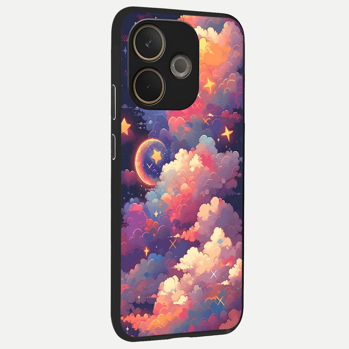  Starlit Dream Clouds back cover For Oppo A5 Pro slim fit glass case with vibrant aesthetic design