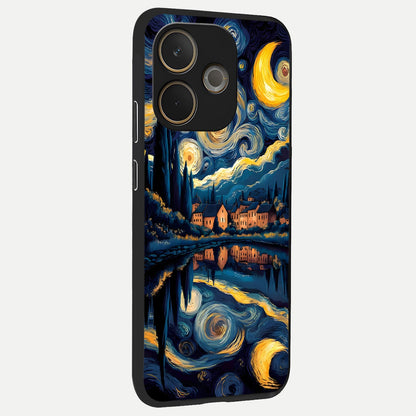  Starry Sky Serenity back cover For Oppo A5 Pro slim fit glass case with vibrant aesthetic design