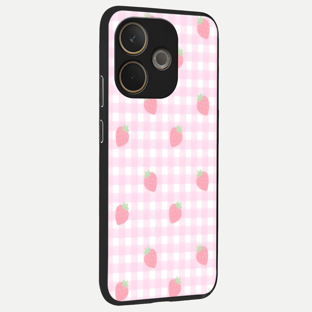  Strawberry Picnic Love back cover For Oppo A5 Pro slim fit glass case with vibrant aesthetic design