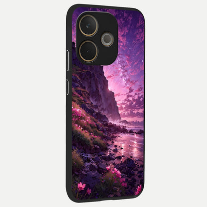  Twilight Blossom Coast back cover For Oppo A5 Pro slim fit glass case with vibrant aesthetic design