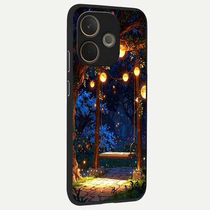  Twilight Garden Swing back cover For Oppo A5 Pro slim fit glass case with vibrant aesthetic design