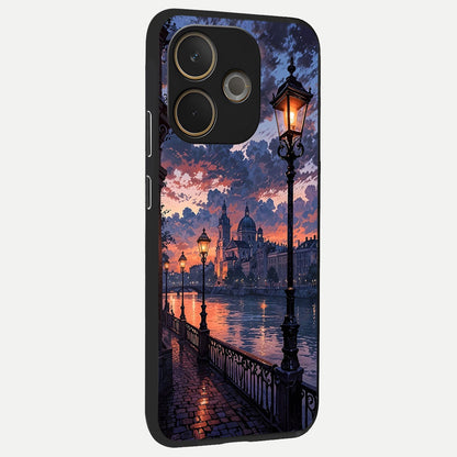  Twilight River Lights back cover For Oppo A5 Pro slim fit glass case with vibrant aesthetic design