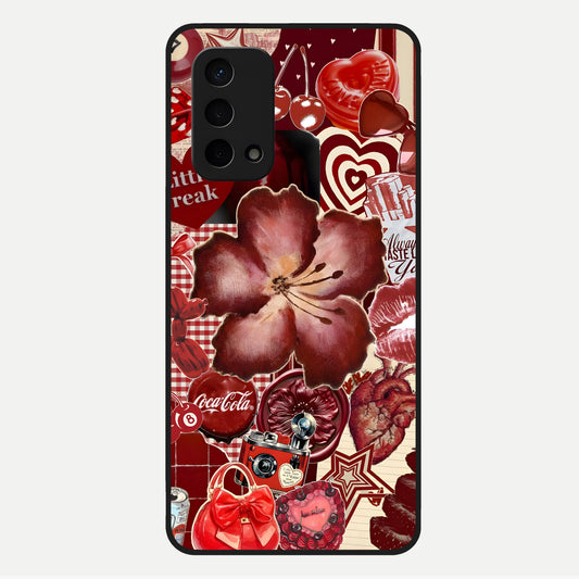  Aesthetic Little Freak Glass Case For Oppo A74 5G back cover – full design glossy printed glass finish