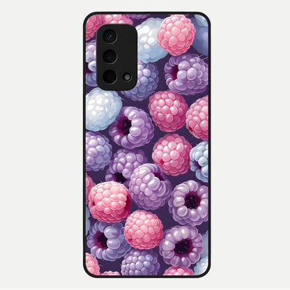  Berry Candy Pop Glass Case For Oppo A74 5G back cover – full design glossy printed glass finish