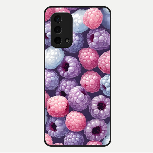  Berry Candy Pop Glass Case For Oppo A74 5G back cover – full design glossy printed glass finish