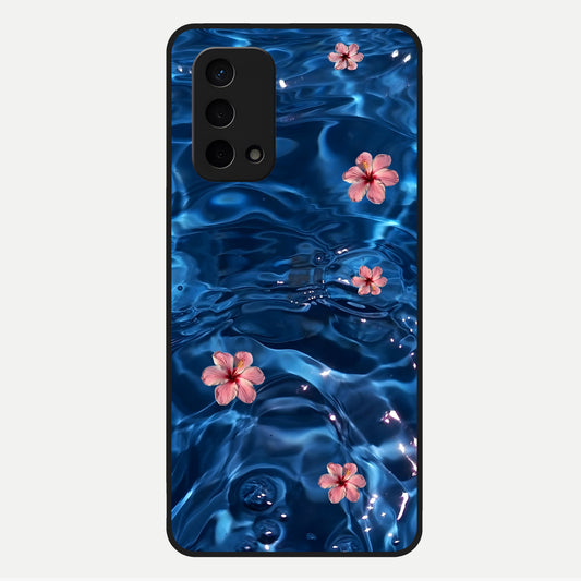  Bloom Thread Art Glass Case For Oppo A74 5G back cover – full design glossy printed glass finish