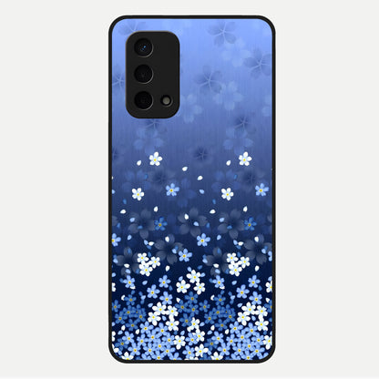  Blue Starry Glass Case For Oppo A74 5G back cover – full design glossy printed glass finish