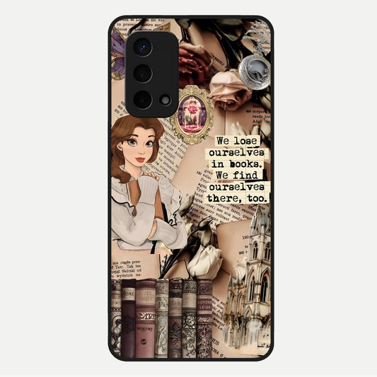  Bookish Dream World Glass Case For Oppo A74 5G back cover – full design glossy printed glass finish