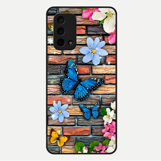  Brick Bloom Flight Glass Case For Oppo A74 5G back cover – full design glossy printed glass finish