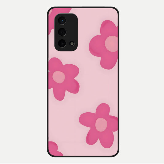  Candy Bloom Dreams Glass Case For Oppo A74 5G back cover – full design glossy printed glass finish