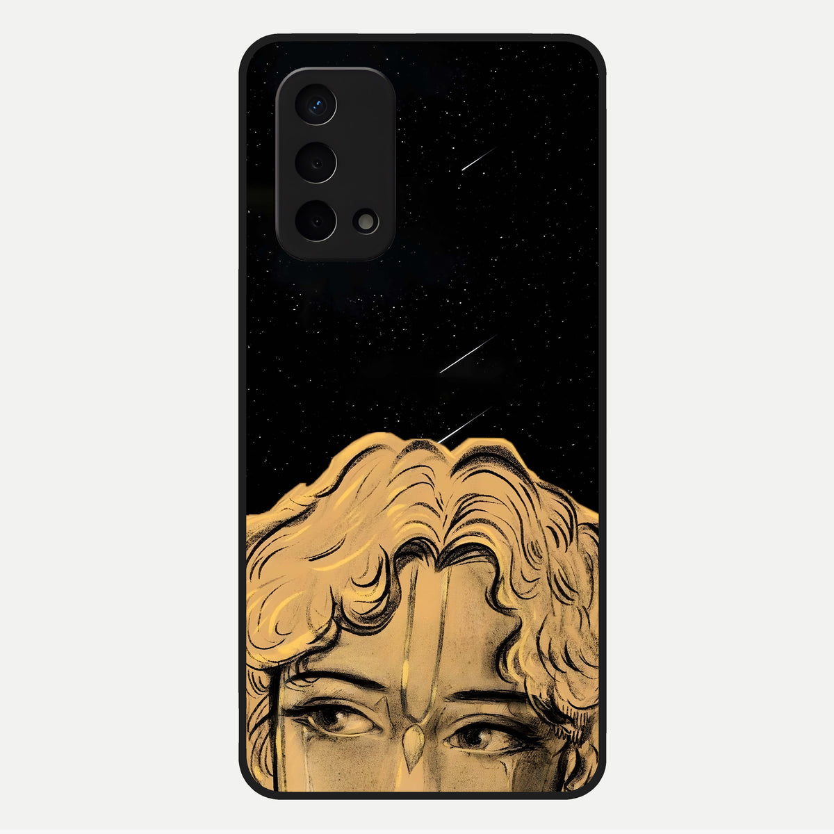  Celestial Gods Plan Glass Case For Oppo A74 5G back cover – full design glossy printed glass finish