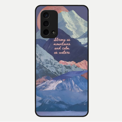  Celestial Mountain Calm Glass Case For Oppo A74 5G back cover – full design glossy printed glass finish