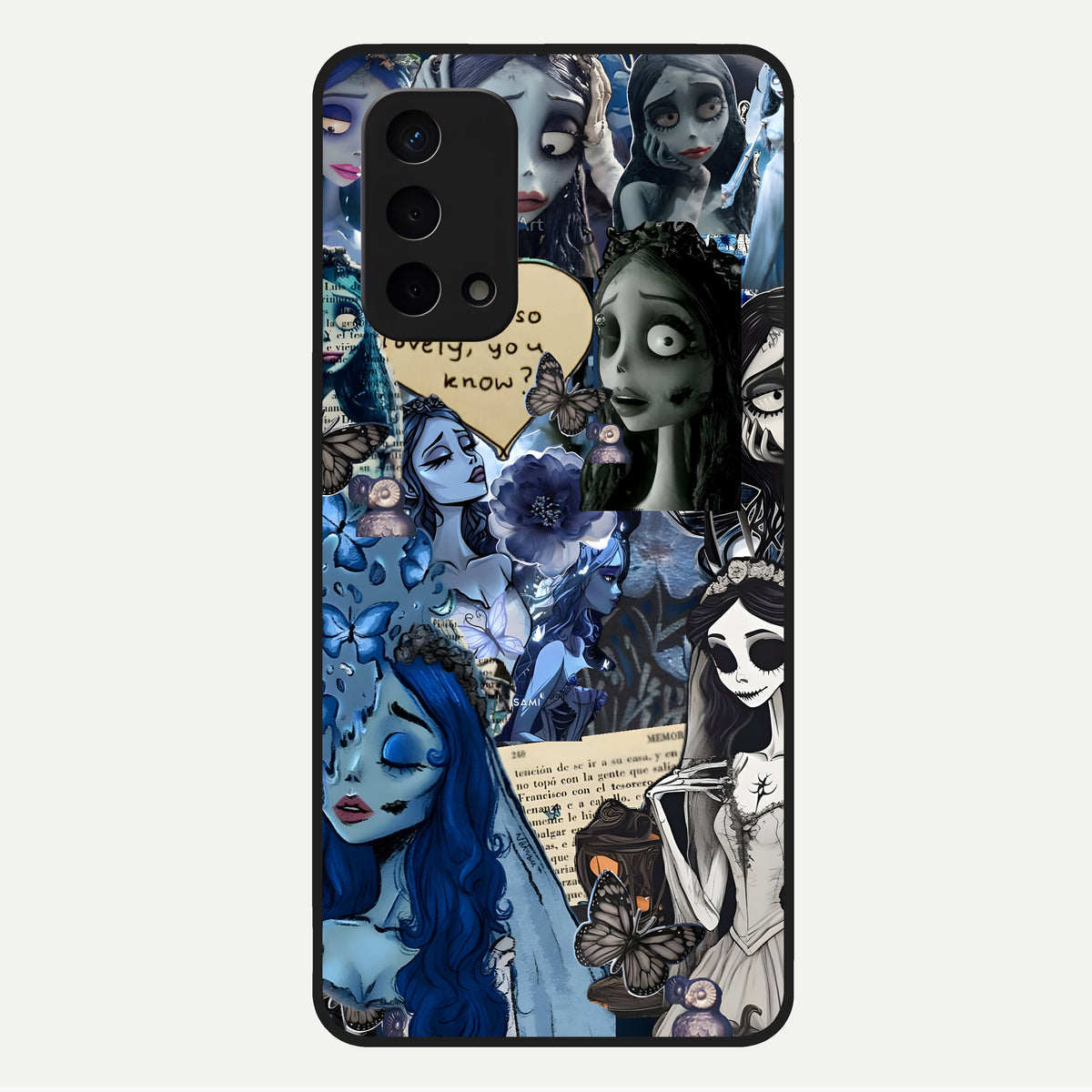  Corpse Bride Posters Glass Case For Oppo A74 5G back cover – full design glossy printed glass finish