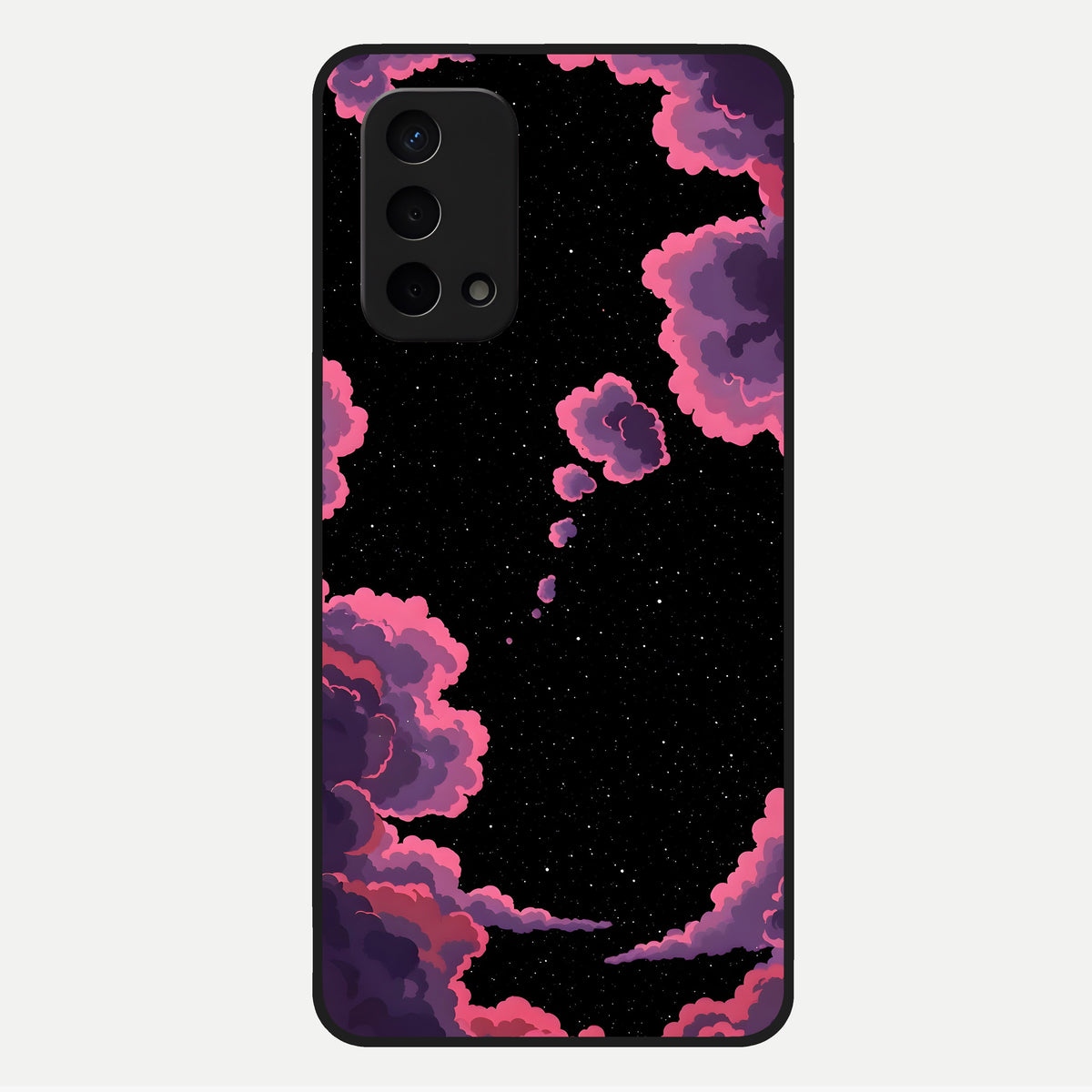 Cosmic Cloud Journey Glass Case For Oppo A74 5G back cover – full design glossy printed glass finish