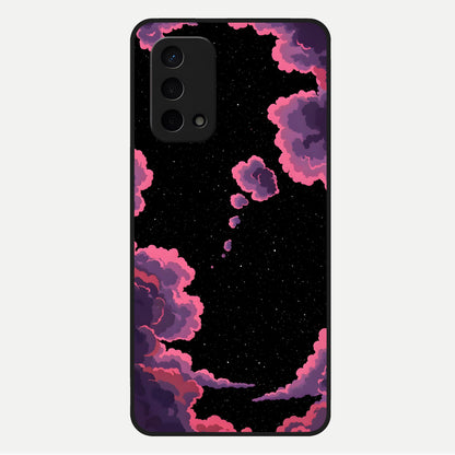  Cosmic Cloud Journey Glass Case For Oppo A74 5G back cover – full design glossy printed glass finish