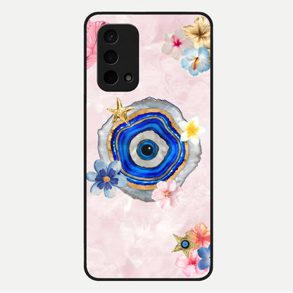  Divine Aura Bloom Glass Case For Oppo A74 5G back cover – full design glossy printed glass finish