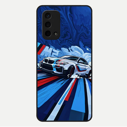  Drift Power Rush Glass Case For Oppo A74 5G back cover – full design glossy printed glass finish