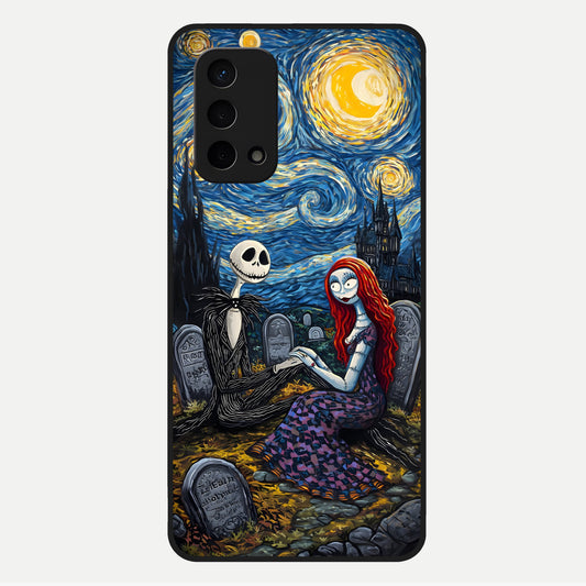  Eternal Night Love Glass Case For Oppo A74 5G back cover – full design glossy printed glass finish