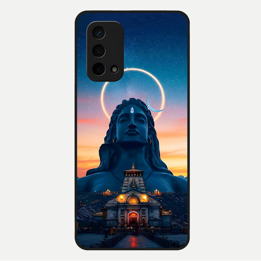  Eternal Shiva Aura Glass Case For Oppo A74 5G back cover – full design glossy printed glass finish