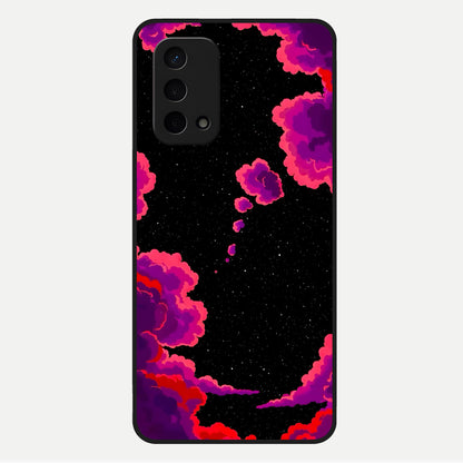  Galaxy Dream Frame Glass Case For Oppo A74 5G back cover – full design glossy printed glass finish