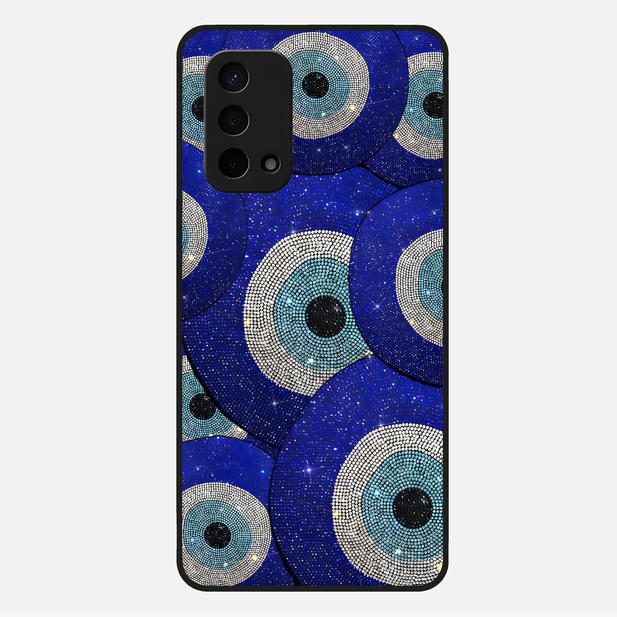  Galaxy Eye Flow Glass Case For Oppo A74 5G back cover – full design glossy printed glass finish
