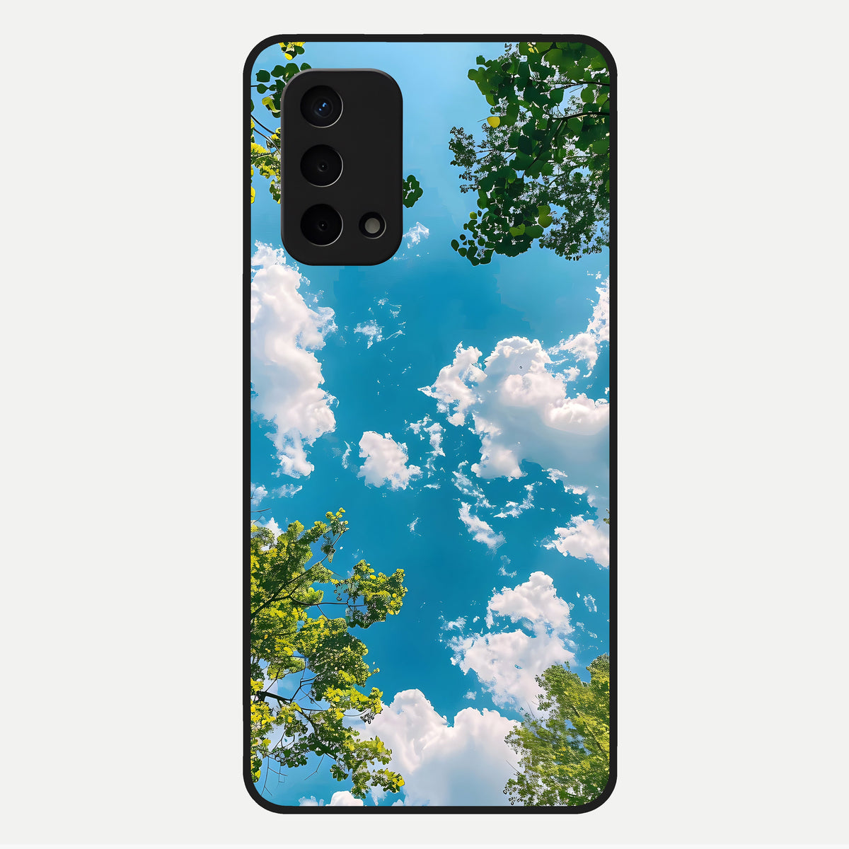  Green Moon Energy Glass Case For Oppo A74 5G back cover – full design glossy printed glass finish