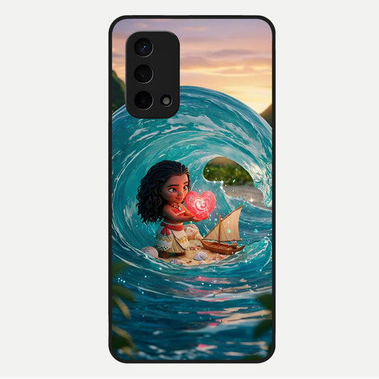  Heart of Ocean Glass Case For Oppo A74 5G back cover – full design glossy printed glass finish