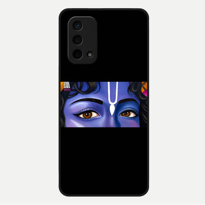  Krishna Eye Glass Case For Oppo A74 5G back cover – full design glossy printed glass finish