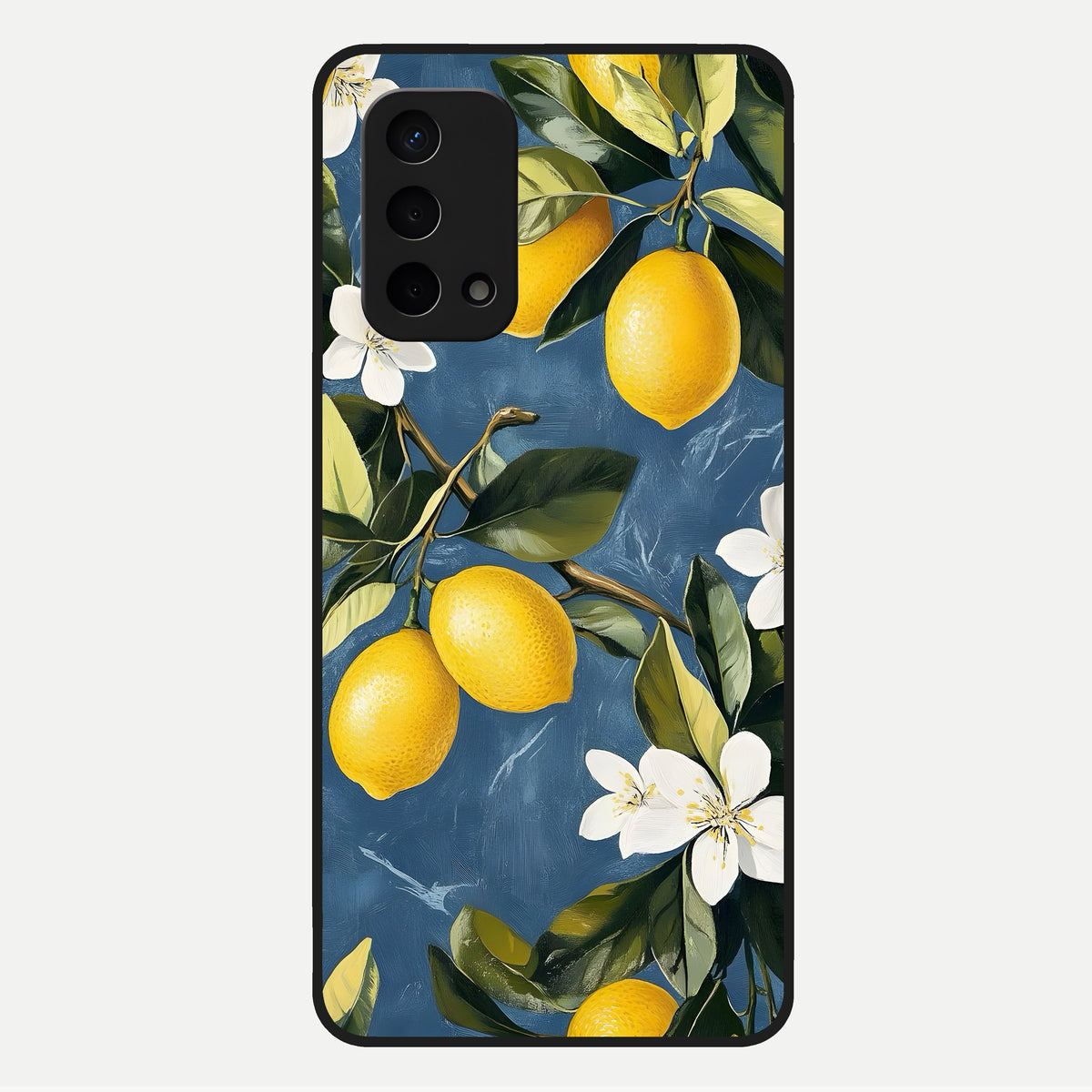  Lemon Dream Garden Glass Case For Oppo A74 5G back cover – full design glossy printed glass finish