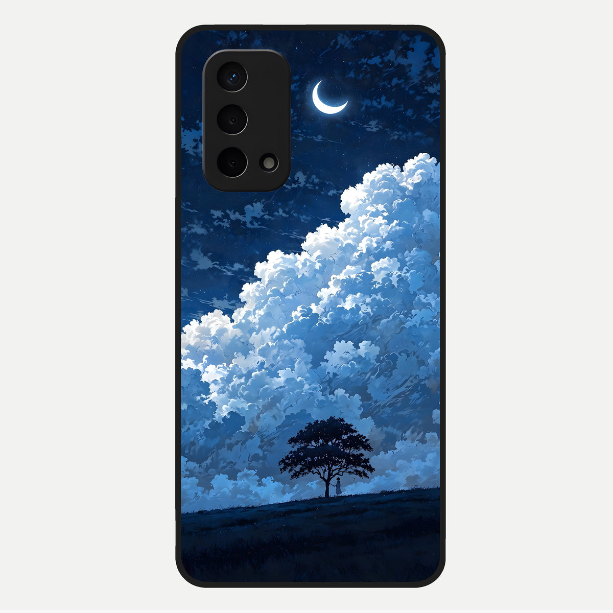  Midnight Sky Serenity Glass Case For Oppo A74 5G back cover – full design glossy printed glass finish
